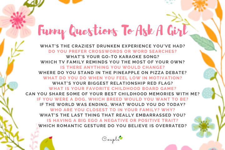 Funny Questions To Ask A Girl